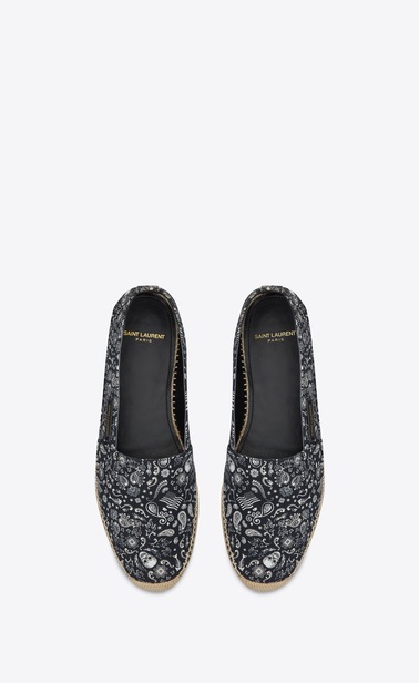 Espadrille in skull print canvas